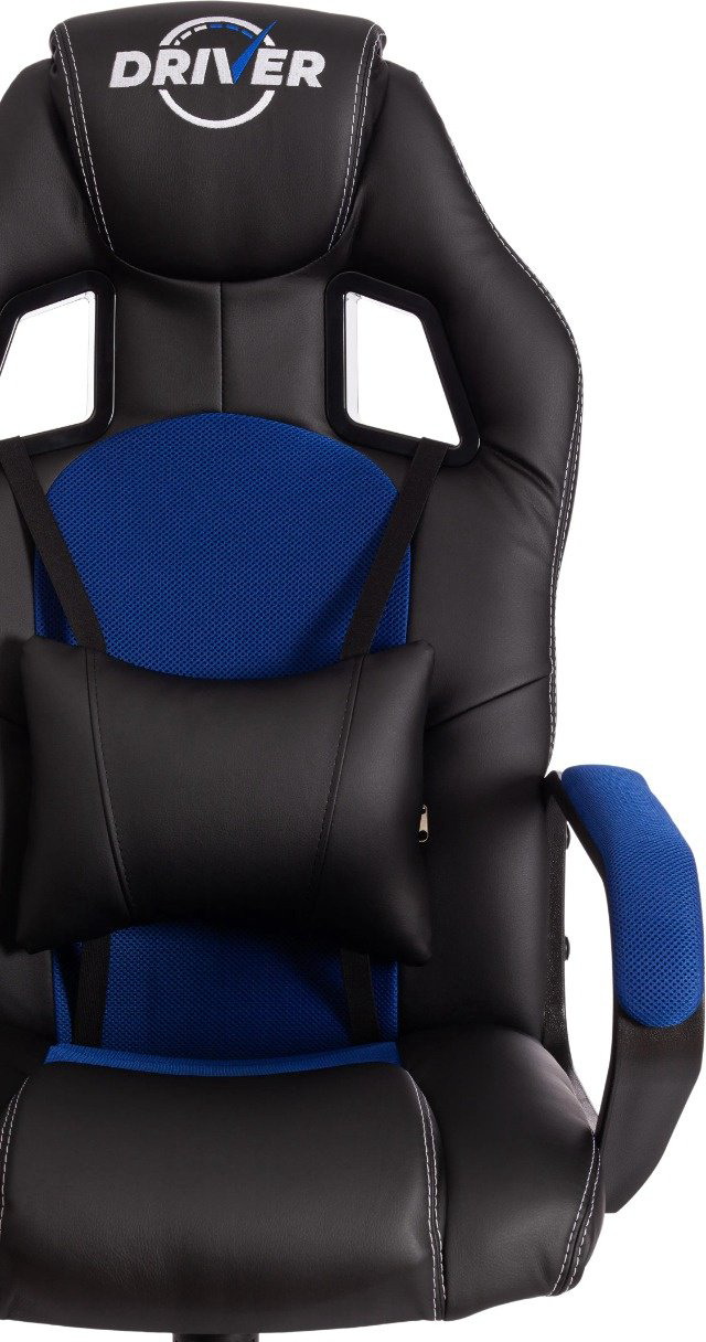 Игровое кресло Tetchair Driver, черный, синий купить,NaN