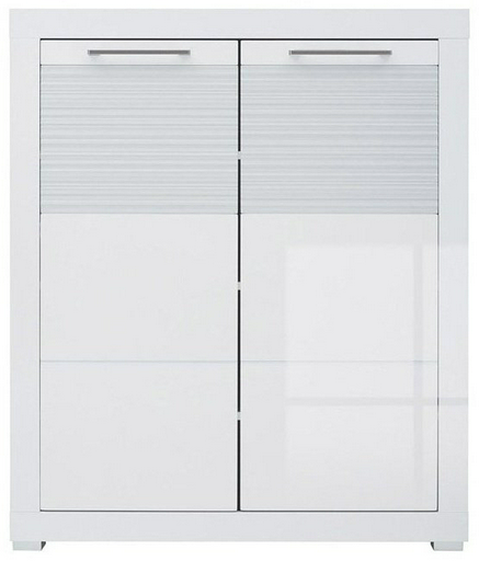 Тумба для обуви BRW Флеймс REG2D/11/9 92x37x110см белый