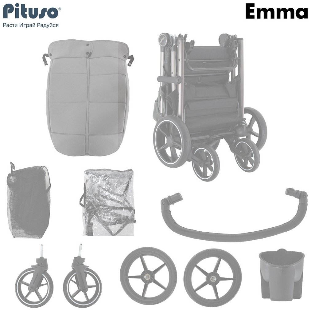 Коляска прогулочная Pituso EMMA ET6/Palm Green, зеленый - ForteMarket Коляска прогулочная Pituso EMMA ET6/Palm Green, зеленый купить,0