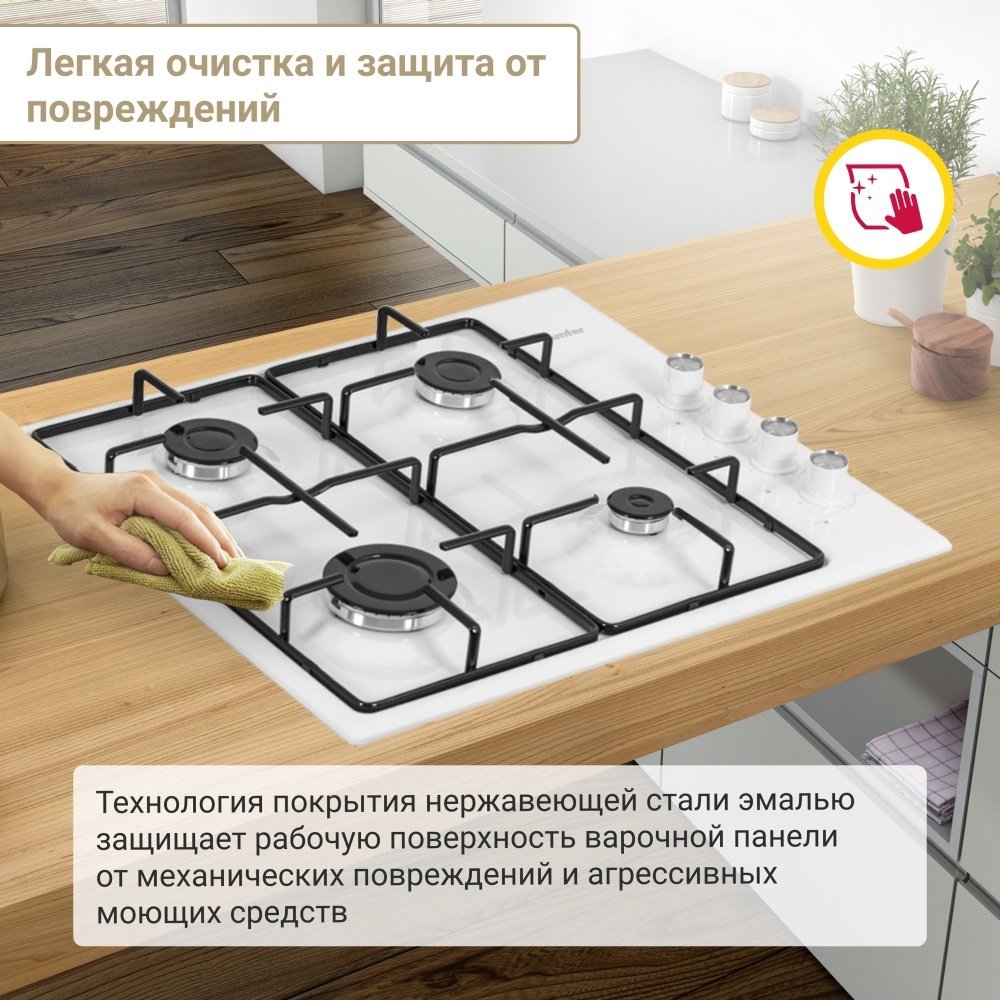Варочная поверхность Simfer H60Q40W400 белый - ForteMarket Варочная поверхность Simfer H60Q40W400 белый купить,0