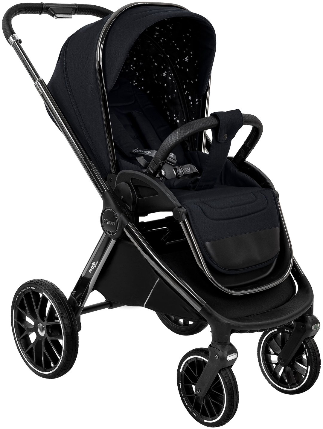 Коляска универсальная 2 в 1 Pituso Mayla Luxury LXR/555 Black, черный - ForteMarket Коляска универсальная 2 в 1 Pituso Mayla Luxury LXR/555 Black, черный купить,0