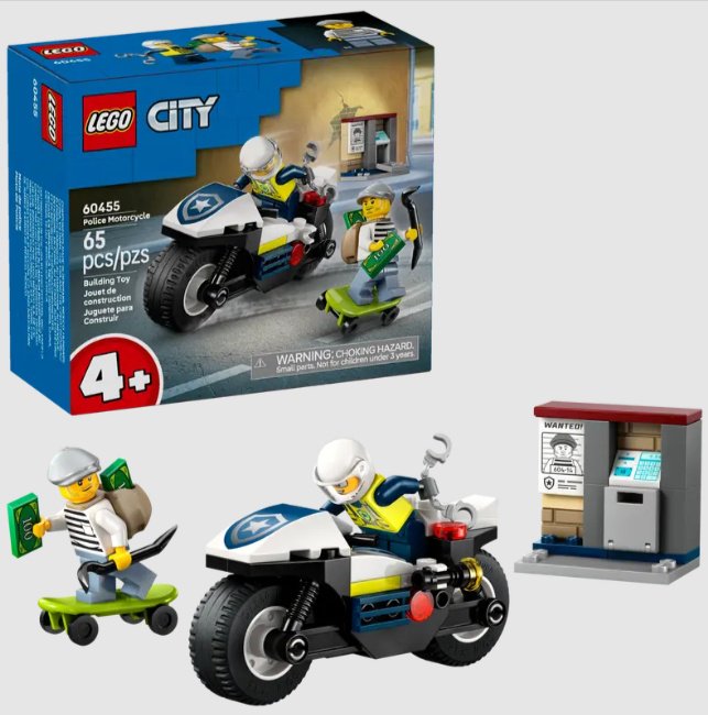 Конструктор LEGO Город. Погоня на полицейском мотоцикле, деталей 65 шт купить,NaN