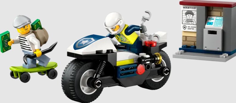 Конструктор LEGO Город. Погоня на полицейском мотоцикле, деталей 65 шт купить,NaN