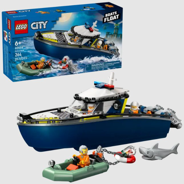 Конструктор LEGO Погоня на полицейском катере, деталей 264 шт