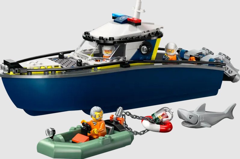Конструктор LEGO Погоня на полицейском катере, деталей 264 шт