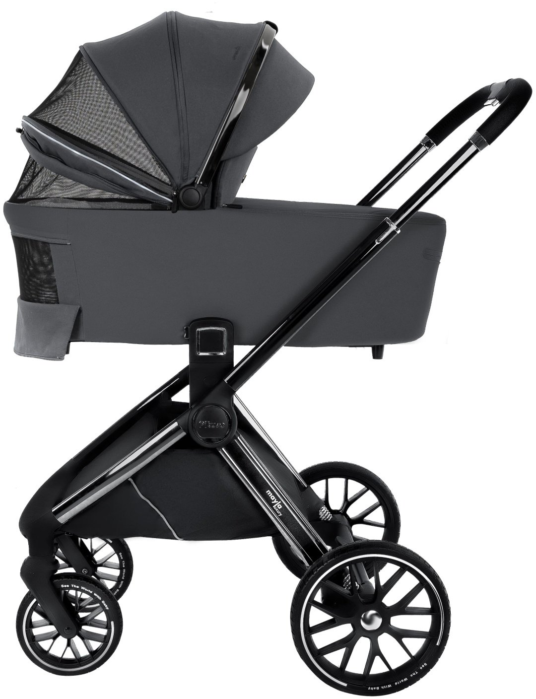 Коляска универсальная 2 в 1 Pituso Mayla Luxury LXR/555 Dark Grey, темно-серый купить,0