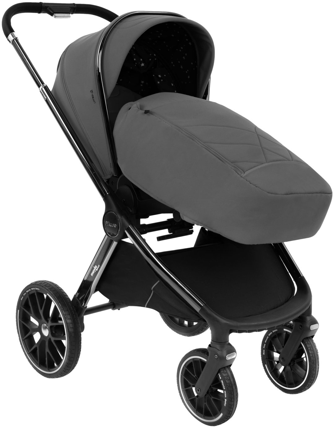 Коляска универсальная 2 в 1 Pituso Mayla Luxury LXR/555 Dark Grey, темно-серый купить,0