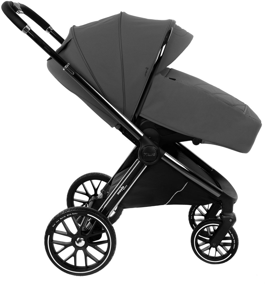 Коляска универсальная 2 в 1 Pituso Mayla Luxury LXR/555 Dark Grey, темно-серый купить,0