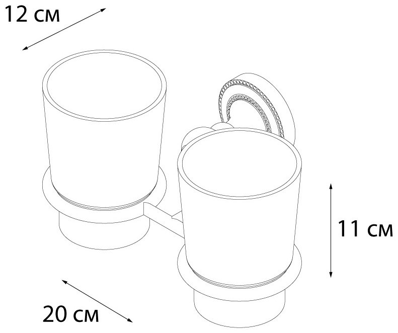 FIXSEN стакан FX-41107 1 шт, металл