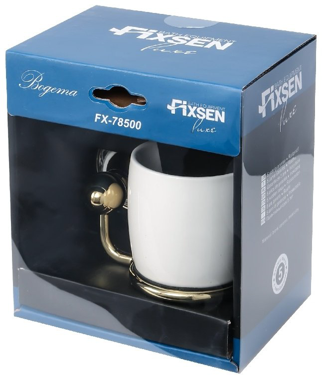 FIXSEN стакан Bogema Gold FX-78506G 1 шт, керамика, металл купить,30280