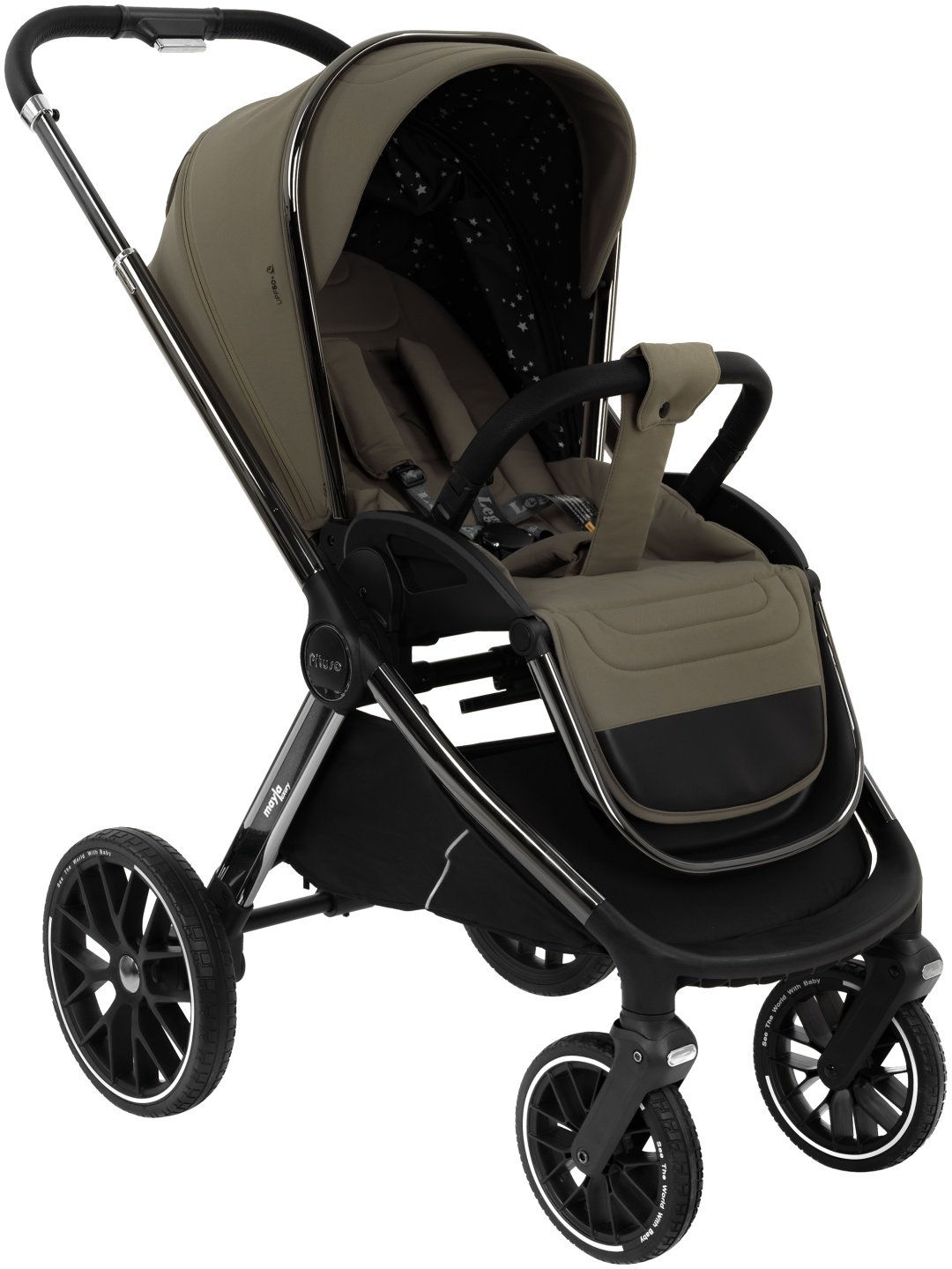 Коляска универсальная 3 в 1 Pituso Luxury LXR/999, коричневый купить,0