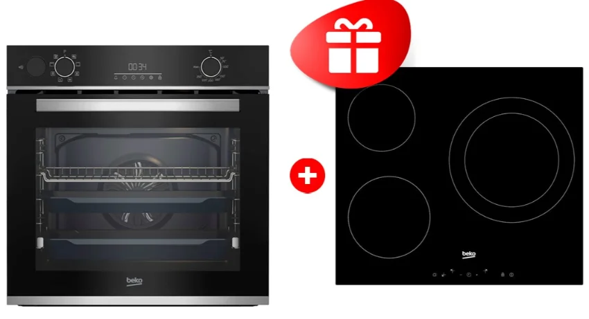 Духовой шкаф BEKO BBIS 13300 XMSE + варочная поверхность BEKO HIC 63401 T