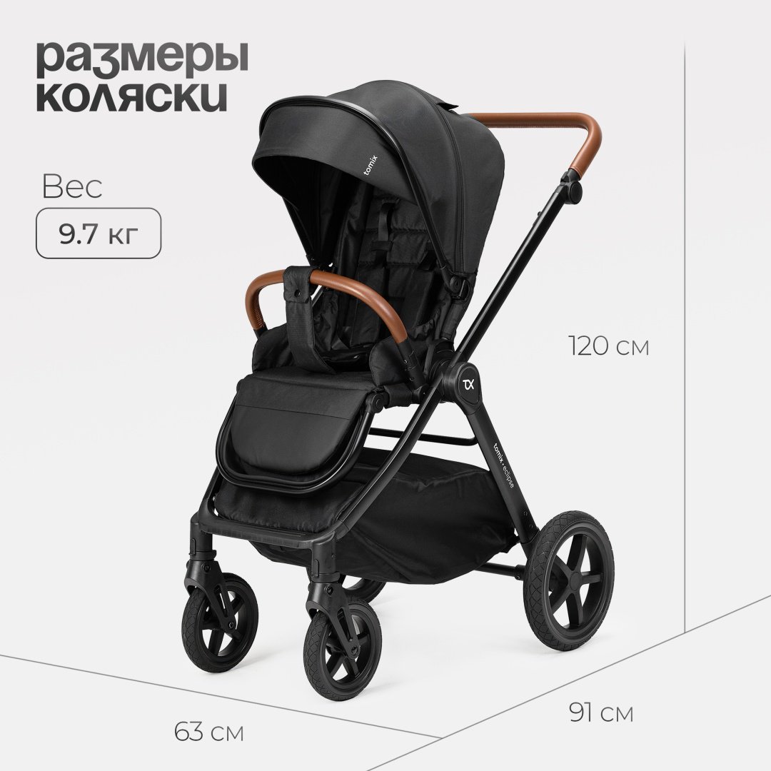Коляска универсальная 2 в 1 TOMIX Eclipse, черный - ForteMarket Коляска универсальная 2 в 1 TOMIX Eclipse, черный купить,0
