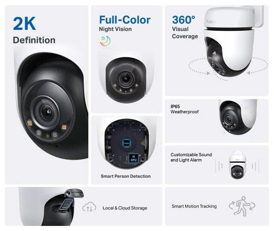 TP-LINK камера видеонаблюдения Tapo C510W, 3 расширение 2304x1296 купить,0