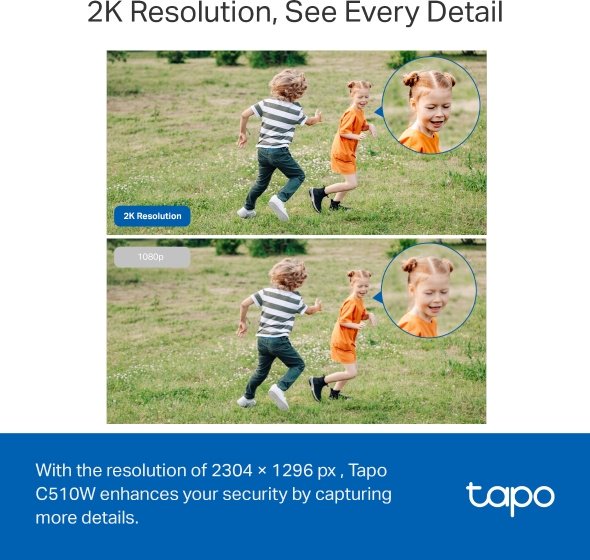TP-LINK камера видеонаблюдения Tapo C510W, 3 расширение 2304x1296 купить,0