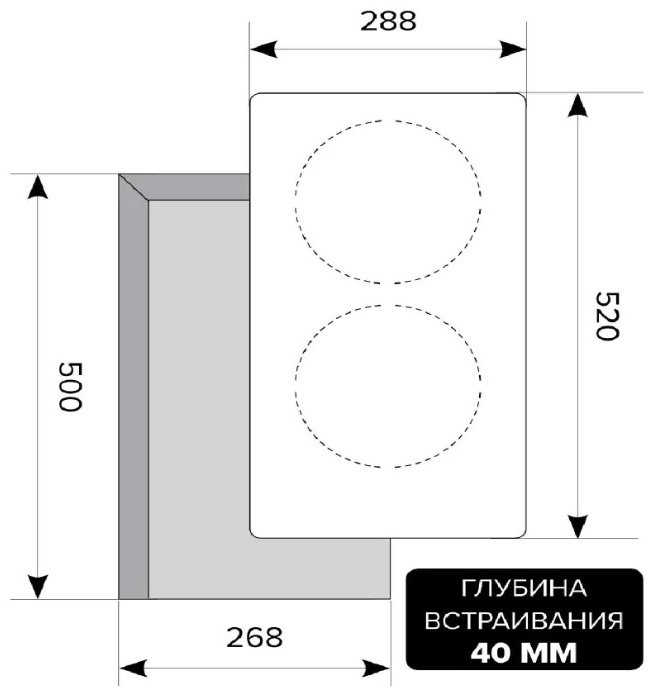 Варочная поверхность LEX EVH 321 BL черный купить,0