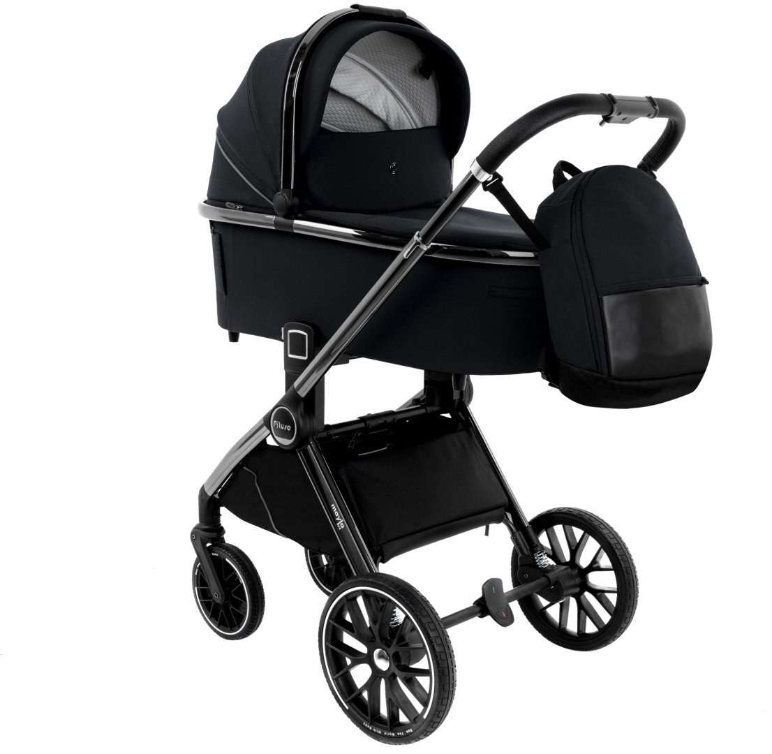 Коляска универсальная 2 в 1 Pituso Mayla lux Black LUX/222, черный