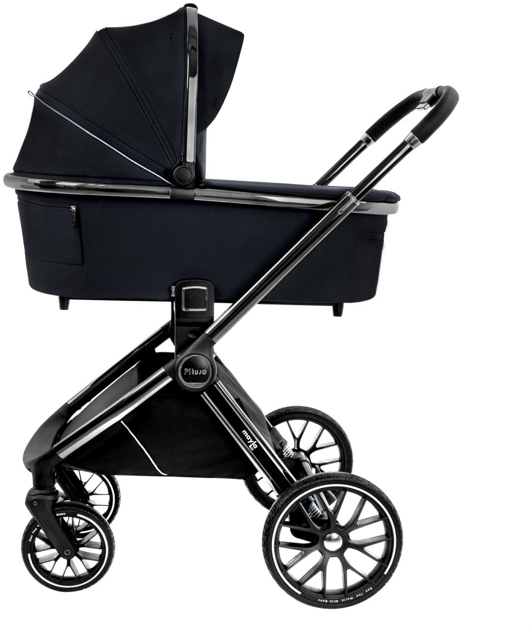 Коляска универсальная 2 в 1 Pituso Mayla lux Black LUX/222, черный купить,196000