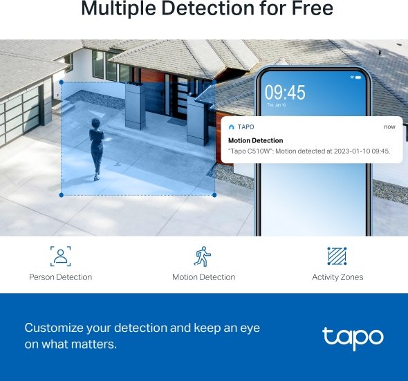 TP-LINK камера видеонаблюдения Tapo C510W, 3 расширение 2304x1296 купить,0