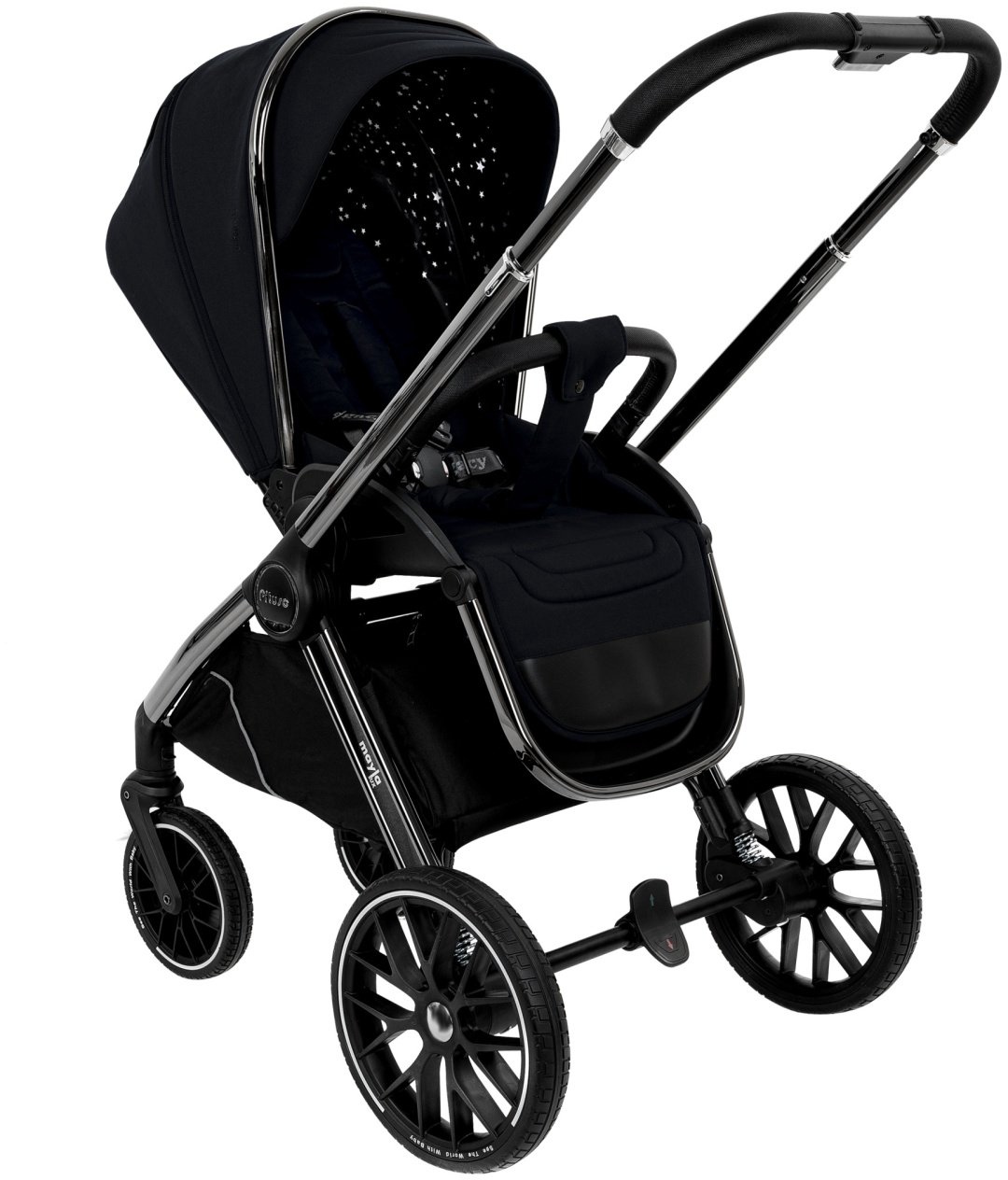 Коляска универсальная 2 в 1 Pituso Mayla lux Black LUX/222, черный купить,196000