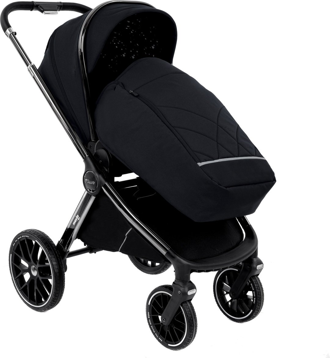 Коляска универсальная 2 в 1 Pituso Mayla lux Black LUX/222, черный купить,0