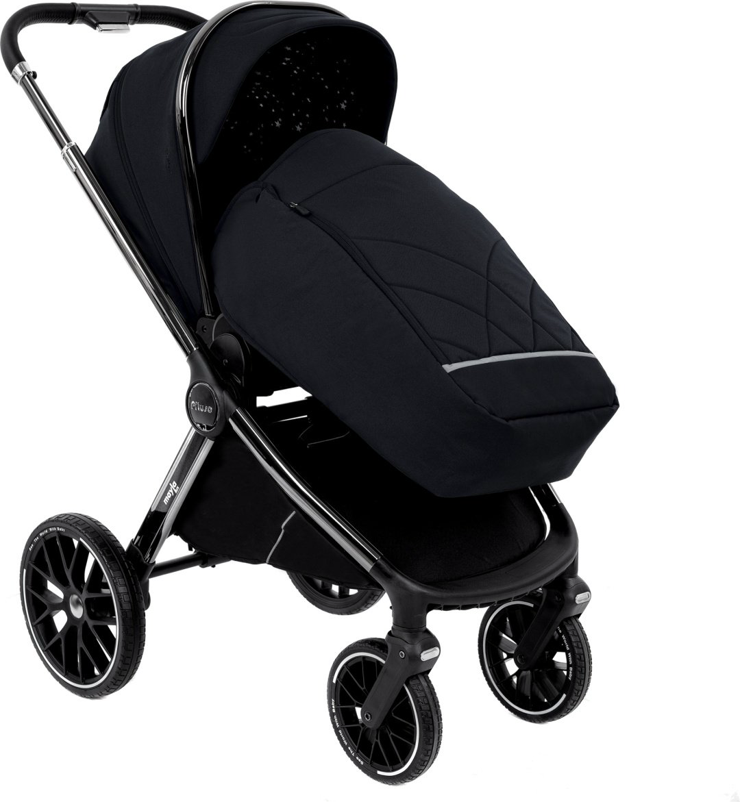 Коляска универсальная 2 в 1 Pituso Mayla lux Black LUX/222, черный купить,196000