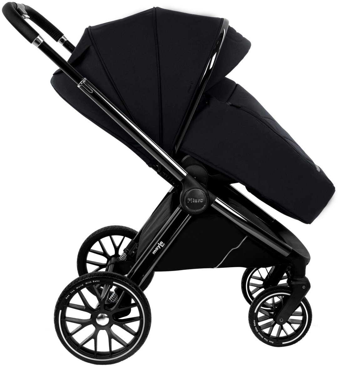 Коляска универсальная 2 в 1 Pituso Mayla lux Black LUX/222, черный купить,0