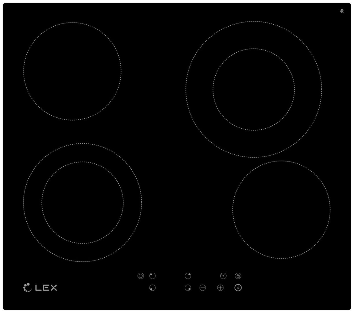 Варочная поверхность LEX EVH 642-1 BL черный