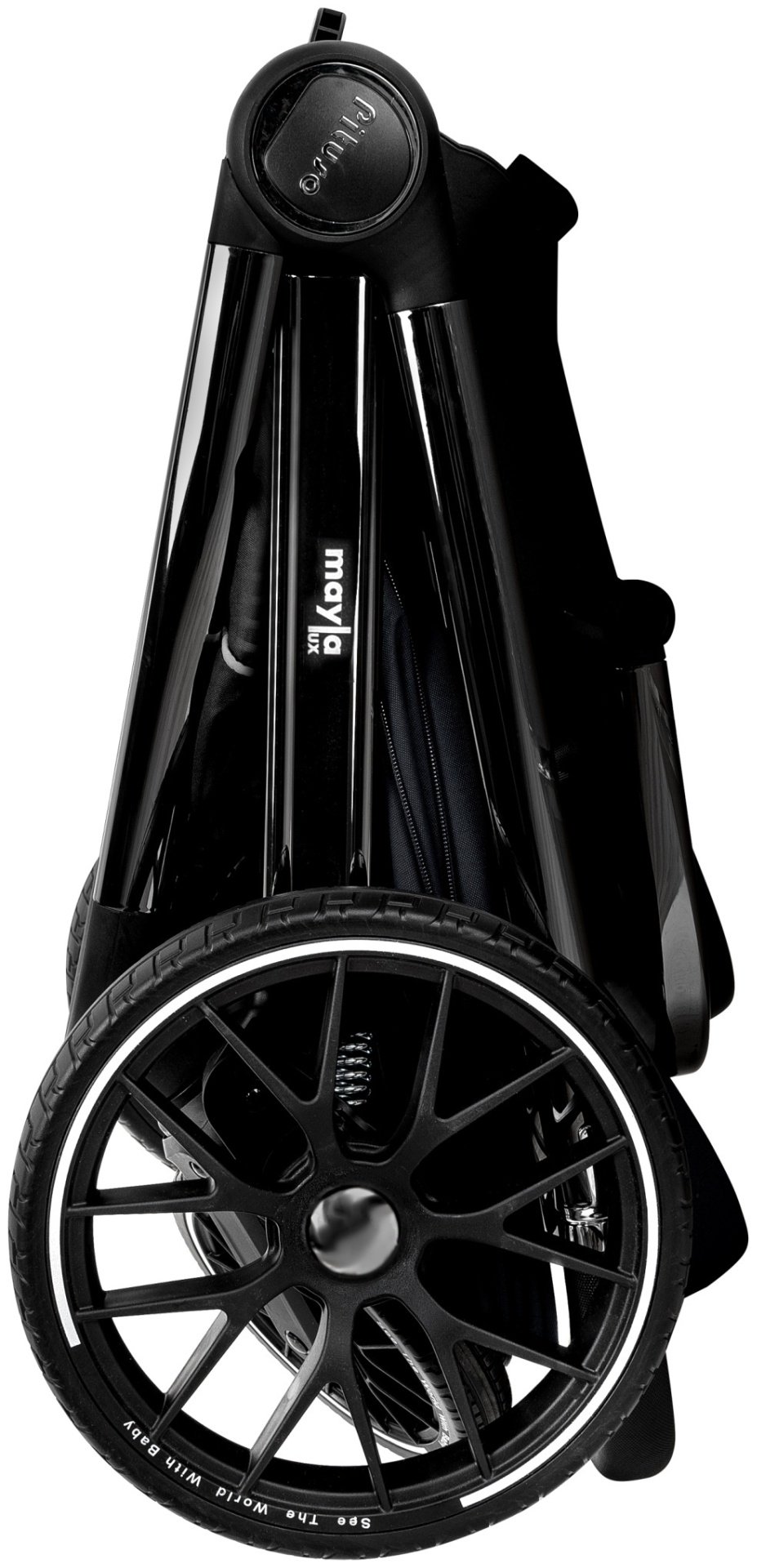 Коляска универсальная 2 в 1 Pituso Mayla lux Black LUX/222, черный купить,0