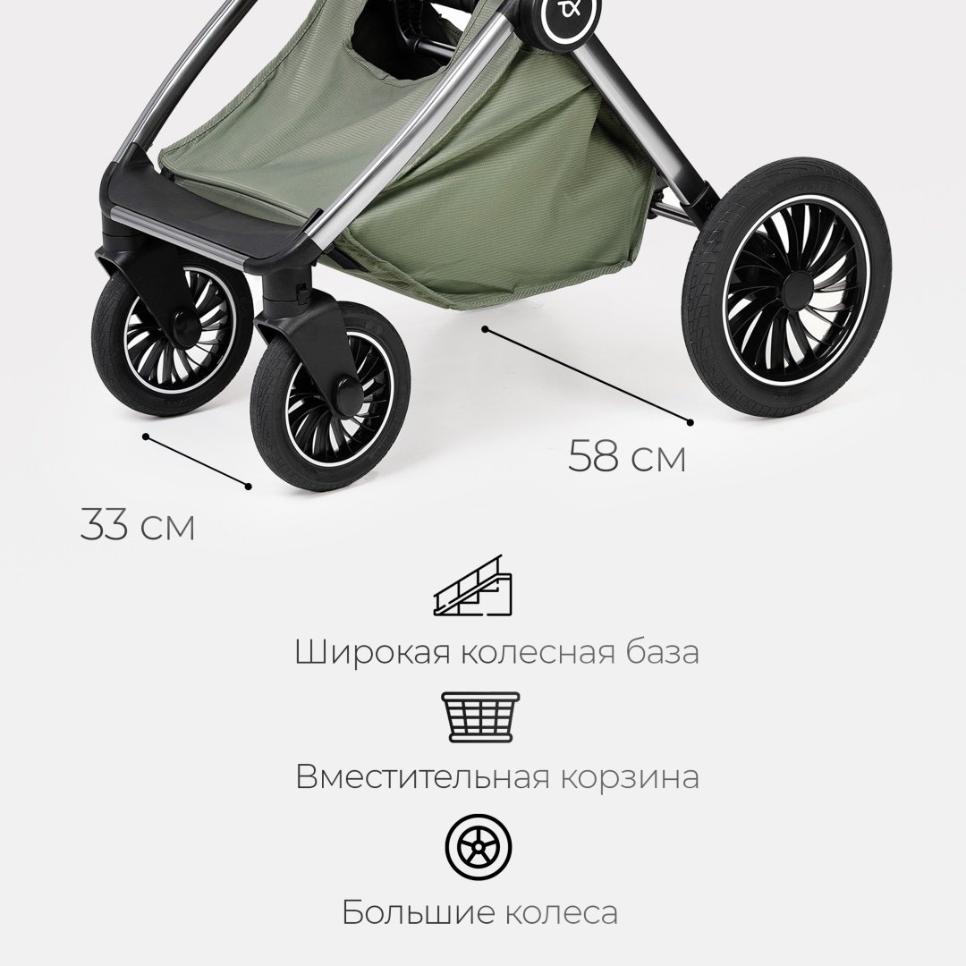 Коляска прогулочная TOMIX Adele, оливковый - ForteMarket Коляска прогулочная TOMIX Adele, оливковый купить,0
