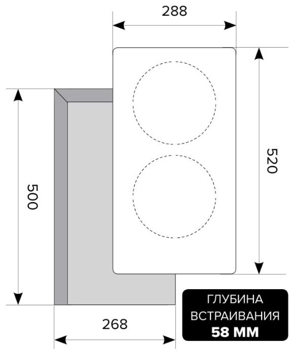 Варочная поверхность LEX EVI 320-2 BL черный