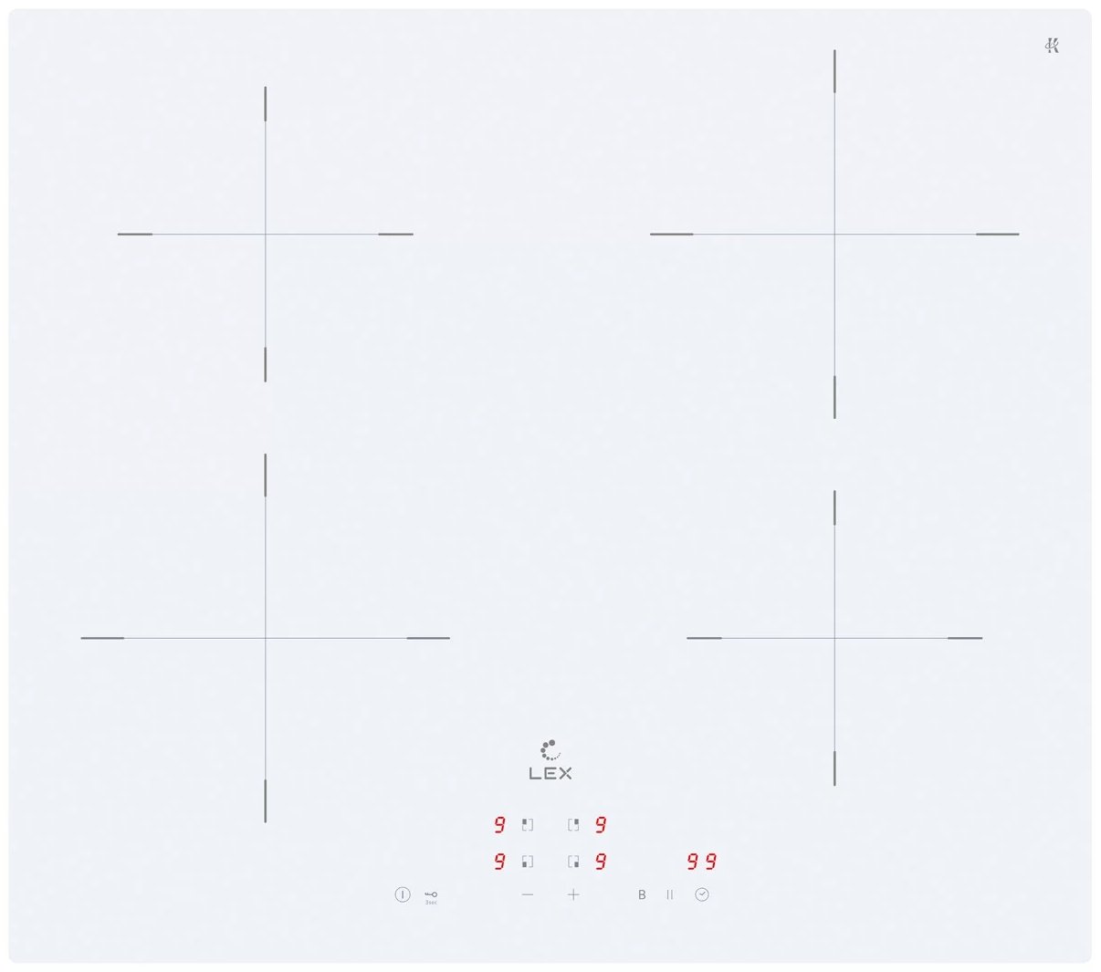 Варочная поверхность LEX EVI 640A WH белый