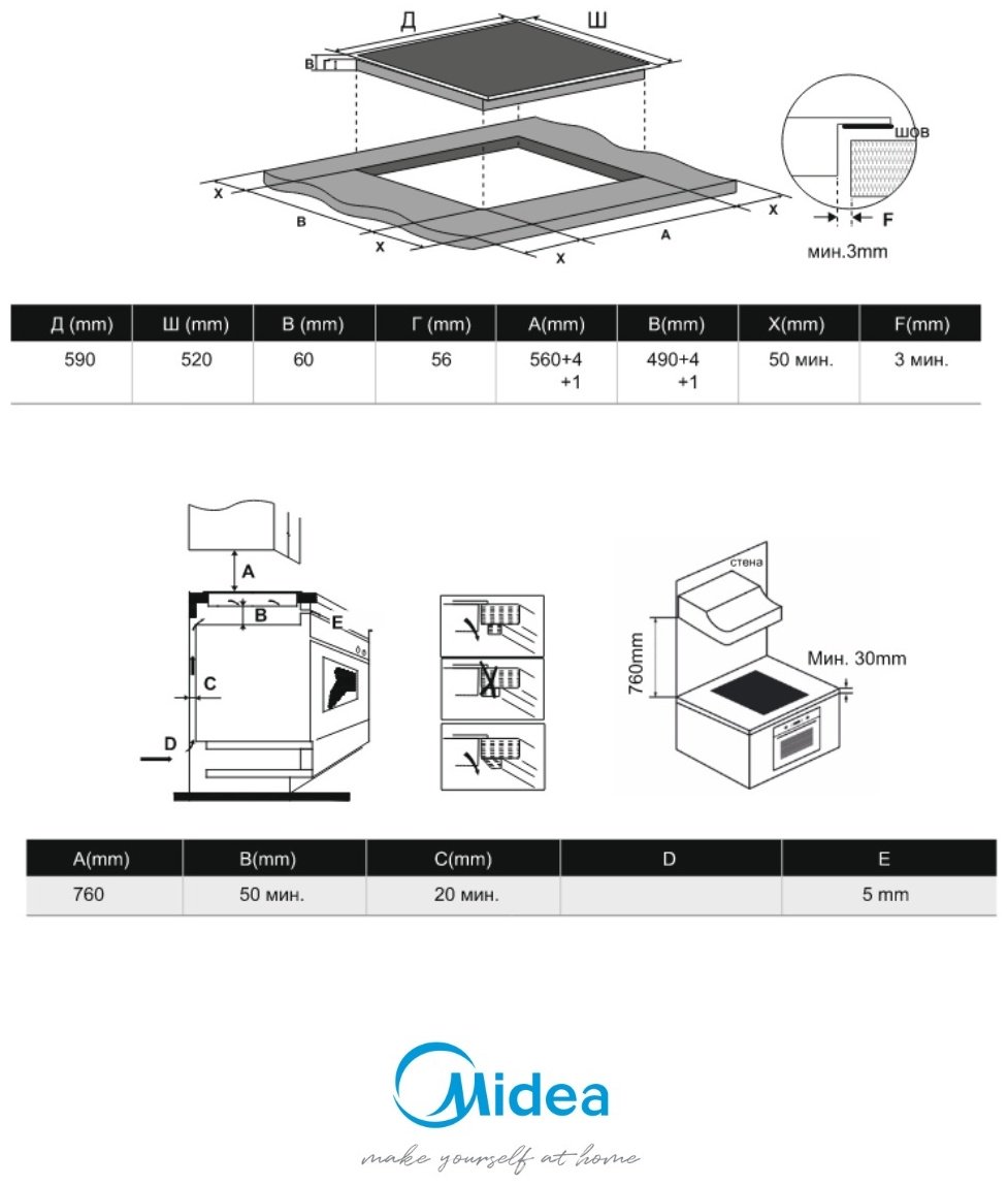 Варочная поверхность Midea MCI-B642OG черный