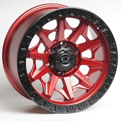 Комплект дисков Kipardo DSRK-10 6х139,7 R18х9 СВ106,1 ЕТ0 Red+Matt Black lip