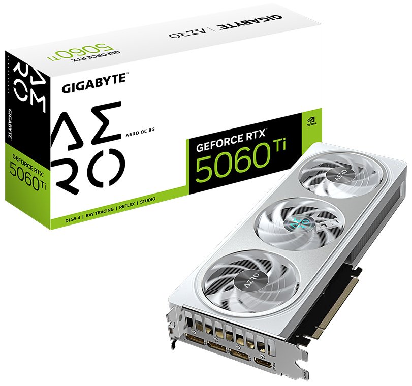 Видеокарта GIGABYTE (GV-N506TAERO OC-8GD) RTX5060Ti AERO OC 8G 8 Гб купить,0