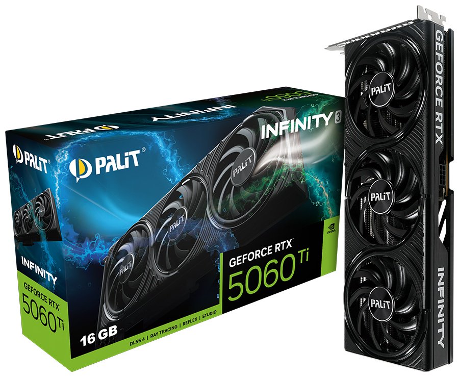Видеокарта Palit RTX 5060 Ti INFINITY 3 16GB (NE7506T019T1-GB2061S) 16 Гб - ForteMarket Видеокарта Palit RTX 5060 Ti INFINITY 3 16GB (NE7506T019T1-GB2061S) 16 Гб купить,0