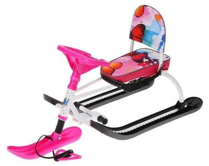 Снегокат Nika Twiny1 TW1+/Б с бабочками  белый  купить,NaN
