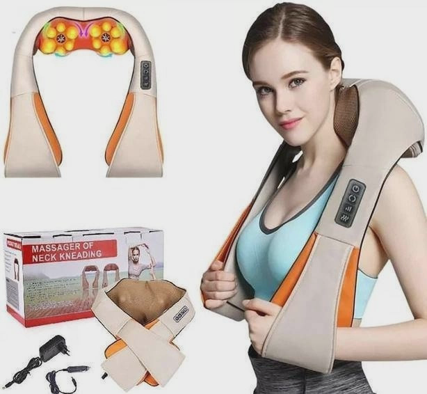Массажер Massager of Neck Kneading MS-090 воротник вибрационный, разогревающий