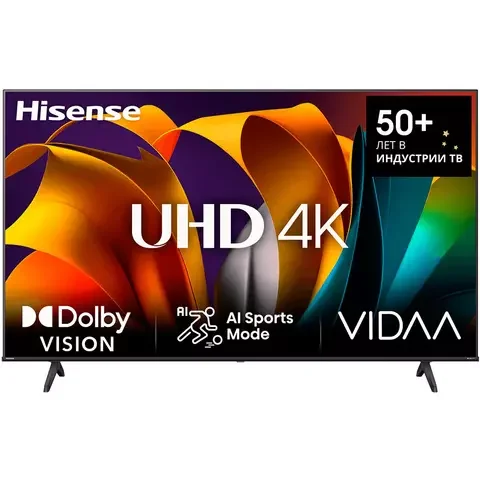 Телевизор Hisense 75A6N Smart UHD 75" Black