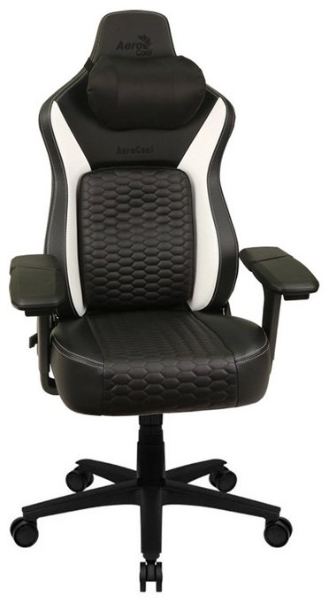 Игровое кресло AeroCool CROWN PRO RACER, черный, белый