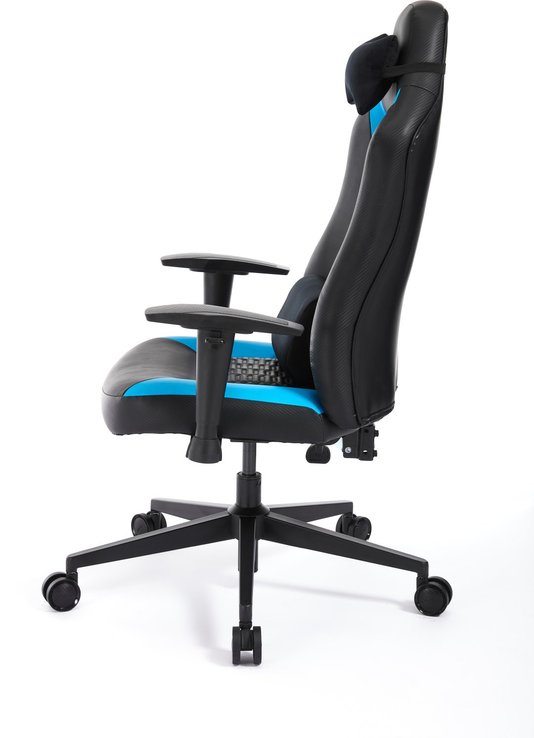 Игровое кресло AeroCool CROWN Smart Racer Blue, черный, голубой