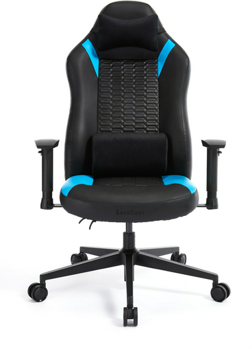 Игровое кресло AeroCool CROWN Smart Racer Blue, черный, голубой