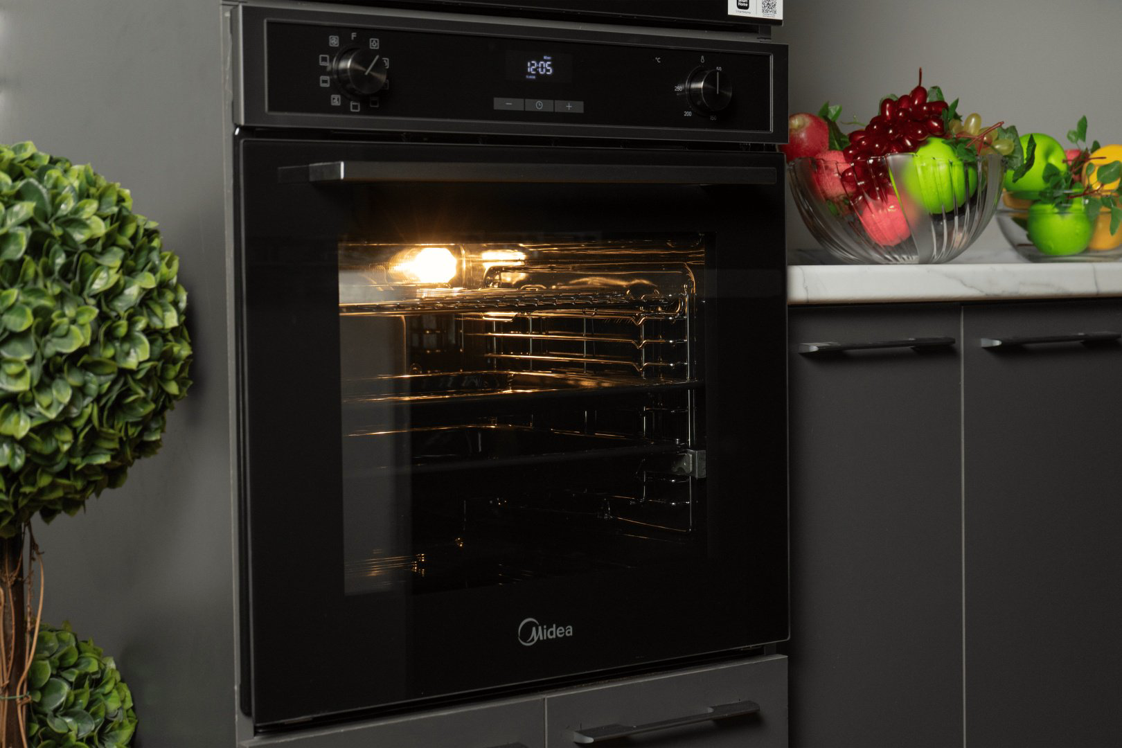 Духовой шкаф Midea MO72105X черный, стальной купить,157572