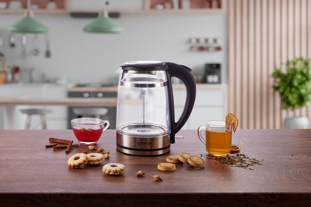 Электрочайник Gorenje K17GDW серебристый купить,NaN