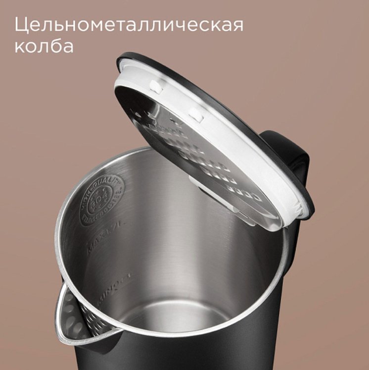 Электрочайник REDMOND KM245 черный, стальной, серебристый купить,38990