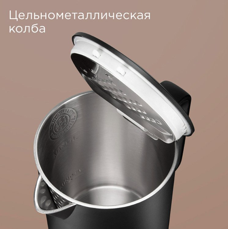 Электрочайник REDMOND KM245 черный, стальной, серебристый купить,38990