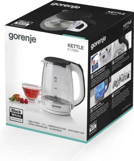 Электрочайник Gorenje K17GXG белый купить,15480