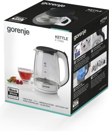 Электрочайник Gorenje K17GXG белый купить,15480