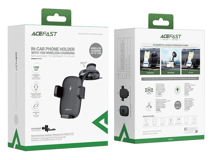 Автомобильный держатель Acefast D10 15W Black - ForteMarket Автомобильный держатель Acefast D10 15W Black купить,0