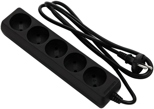 Удлинитель 2E U0510M1.5BK 1.5 м